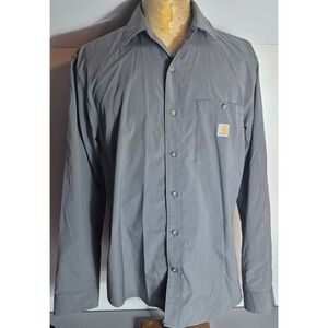 Carhartt Relaxed Fit Vented Shirt Gray Force Sun Defender Medium